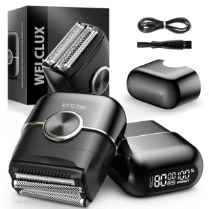 Mini Electric Foil Shaver with Floating Blades and LED Display, Welclux