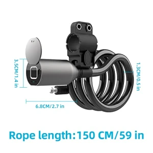 Fingerprint Bike Lock Cable — Smart Lock, Eseesmart