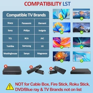 Universal Big Button TV Remote Replacement, Gvirtue