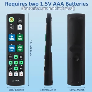 Universal Big Button TV Remote Replacement, Gvirtue