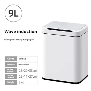 Automatic Sensor Stainless Steel Kitchen Trash Can — Smart Trash Can, Refreshing Home