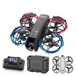 Mini WiFi FPV Drone with LCD Screen Controller and Dual Camera — Drone, XKJ