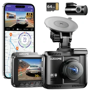 Dual Lens Dash Cam with Super Night Vision and 24H Parking Mode — Dash Cam, AZDOME
