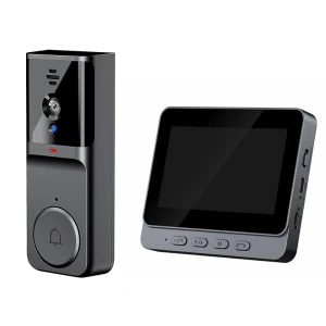 Smart Visual Doorbell Set with Display Screen — Security Camera
