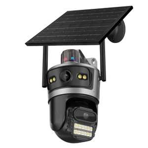 Solar Dual Lens Security Camera with 24/7 Recording — Security Camera, ICSEE