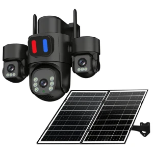 Solar Powered Three Lens Security Camera — Security Camera, AOV