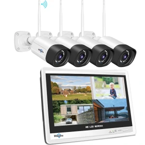 Wireless Security Camera System Kit with 12 inch LCD Monitor — Security Camera, Hiseeu