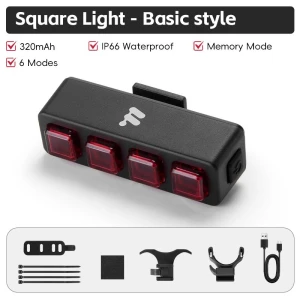 Bike Taillight with Smart Brake Sensing — Smart Bike Light, WEST BIKING