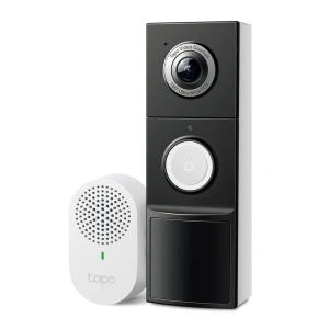 Smart Video Doorbell Camera with Chime, 2K QHD, 180° View — Video Doorbell, TP-Link