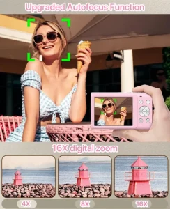 Digital Camera with 4K Video and Autofocus, FJFJOPK
