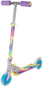 Tie Dye Foldable Scooter with Light Up Wheels, Ozbozz