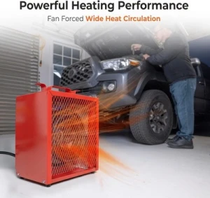 Electric Fan-Forced Industrial Garage and Workshop Utility Space Heater, Comfort Zone