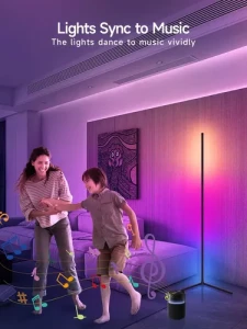 RGB LED Corner Floor Lamp with Music Sync — LED Strip Lights, Tyute
