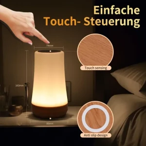 Touch Bedside Table Lamp, OORUN