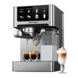 20 Bar Espresso Machine with Automatic Milk Frother, AIRMSEN