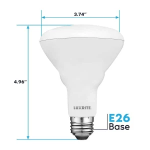 6-Pack BR30 LED Bulb, LUXRITE