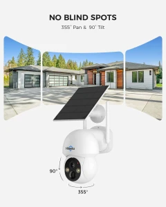 Solar-Powered Outdoor Security Camera System — Security Camera, Hiseeu