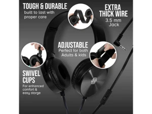 Classroom Headphones Bulk 10-Pack, Sonitum