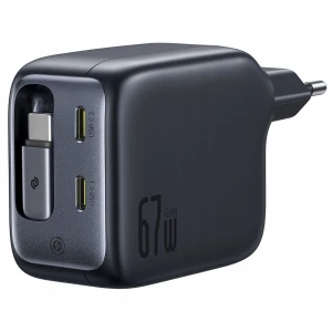 3 in 1 Fast Charging Block with Retractable Cable & Foldable Plug — Power Bank, Baseus