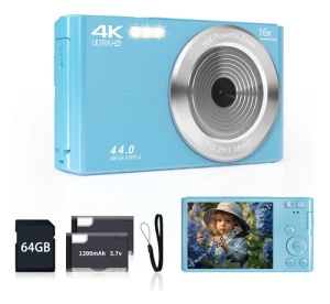 Digital Camera with 4K Video and 16X Zoom, SMARTKLIK