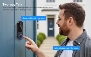 Wireless Video Doorbell Camera with Receiver — Video Doorbell, BlazSync
