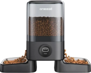 Cordless WiFi Automatic Cat Feeder for 2 Cats — Automatic Pet Feeder, oneisall