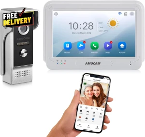 Video Doorbell Intercom System with Monitor — Video Doorbell, AMOCAM