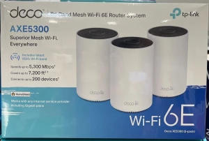 Wi-Fi 6E Tri-Band Whole-Home Mesh System, 3-Pack, TP-Link