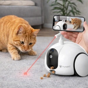 Automatic Pet Feeder with Camera and Treat Dispenser — Automatic Pet Feeder, pumpkii