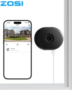2K Window Security Camera with Full Color Night Vision — Security Camera, ZOSI