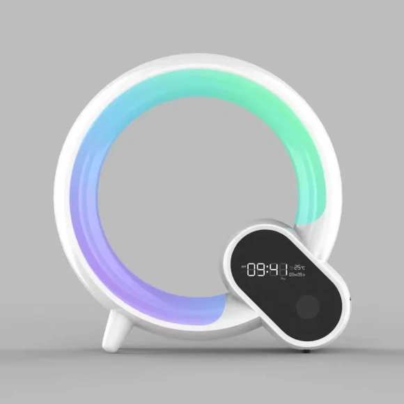 Ambient Light Simulation Sunrise Digital Alarm Clock with Bluetooth Audio — Desk Lamp