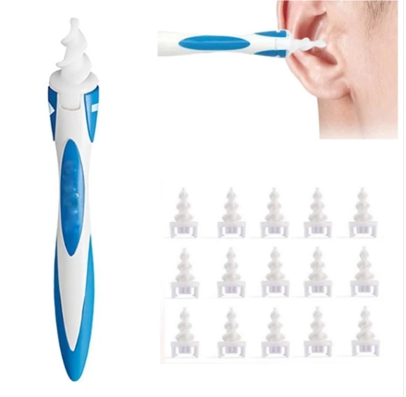 Smart Swab Ear Suction Cleaner with 15 Replacements — Electric Ear Cleaner, Smart Swab