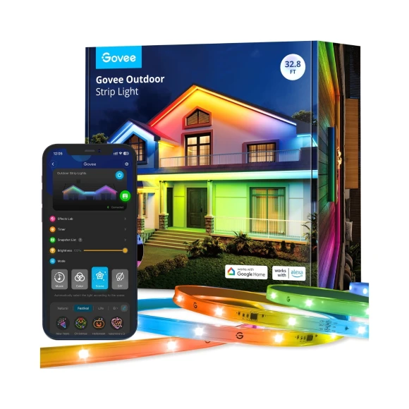 Wi-Fi RGBIC Outdoor Strip Lights — LED Strip Lights, Govee