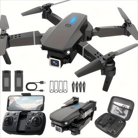 Foldable RC Drone with Dual Cameras and Brushless Motors