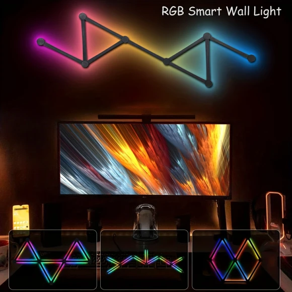 Smart RGB LED Wall Lights Music Bars