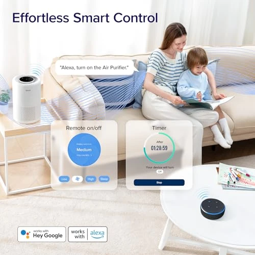 Smart WiFi Air Purifier for Home Bedroom, HEPA Sleep Mode, 916 ft² Coverage — Air Purifier, LEVOIT