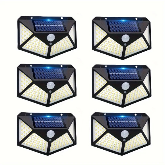 Outdoor Solar Motion Sensor Wall Lights with 100 LEDs