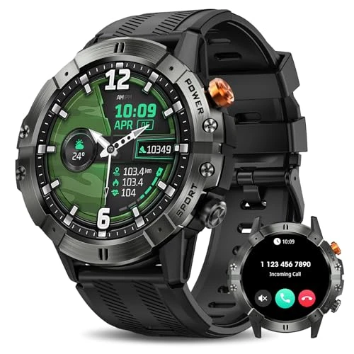 Military Smart Watch with Bluetooth Call and Fitness Tracking — Smart Watch, DEKELIFE