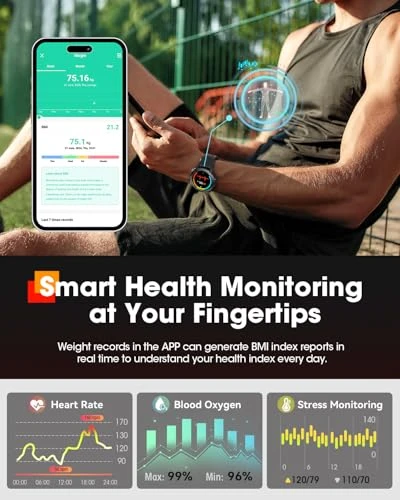 Military Smart Watch with Bluetooth Call and Fitness Tracking — Smart Watch, DEKELIFE