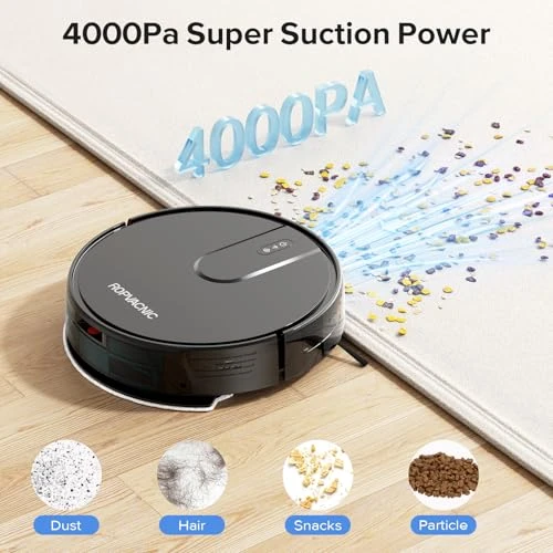 Robot Vacuum and Mop Combo with 4000Pa Suction, Self-Charging, Advanced Obstacle Avoidance — Robot Vacuum, ROPVACNIC