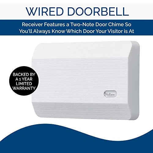 Wired Door Chime with Two Tones, White Textured, Broan-NuTone