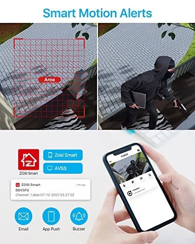 H.265+ 1080p 16 Channel Home Security Camera System with AI Human Vehicle Detect — Security Camera, ZOSI