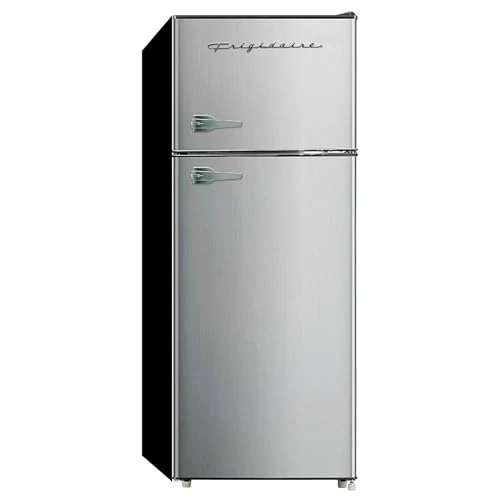 2 Door Apartment Size Refrigerator Freezer Combo, 7.5 cu ft, Stainless Steel, Frigidaire