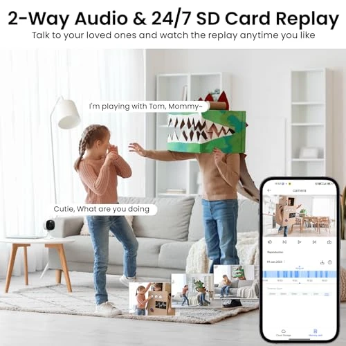 2K Home Security Camera with Color Night Vision — Security Camera, AOQEE