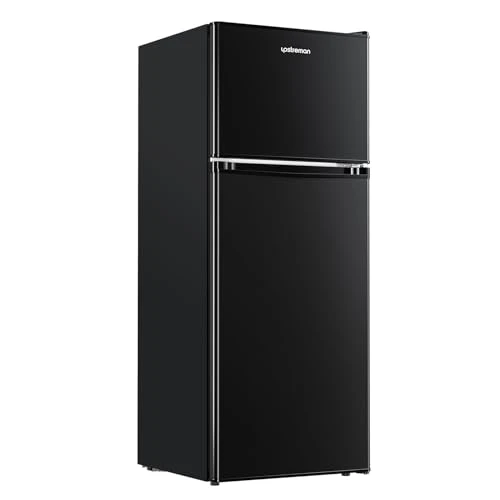 4.0 Cu.Ft. Mini Fridge with Freezer, Double Door Small Refrigerator, Upstreman
