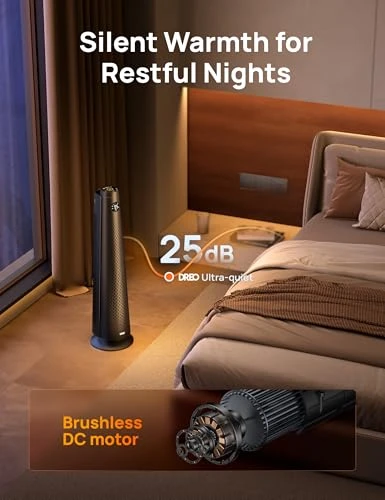 30" Electric Space Heater with Remote, 120° Oscillation, Adjustable Thermostat, Dreo