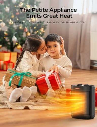 1000W PTC Ceramic Small Space Heater with Overheating & Tip-Over Protection, Oprunsy