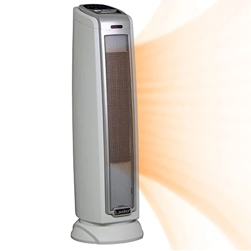 Oscillating Ceramic Tower Space Heater with Timer and Overheat Protection, Lasko