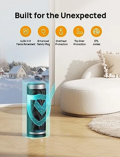 Space Heater with Thermostat, Oscillation, and Remote, Dreo