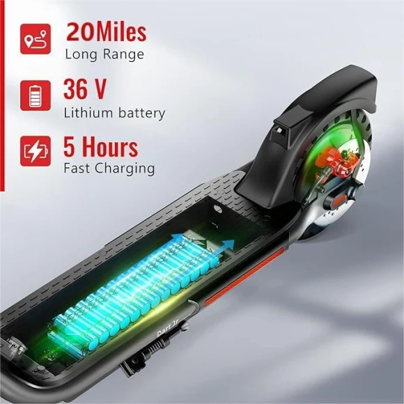 Electric Scooter Adults, 10" Tires, 500W Motor, 22Mph, Long Range, Folding E-Scooter with Dual Suspension — Electric Scooter, SISIGAD
